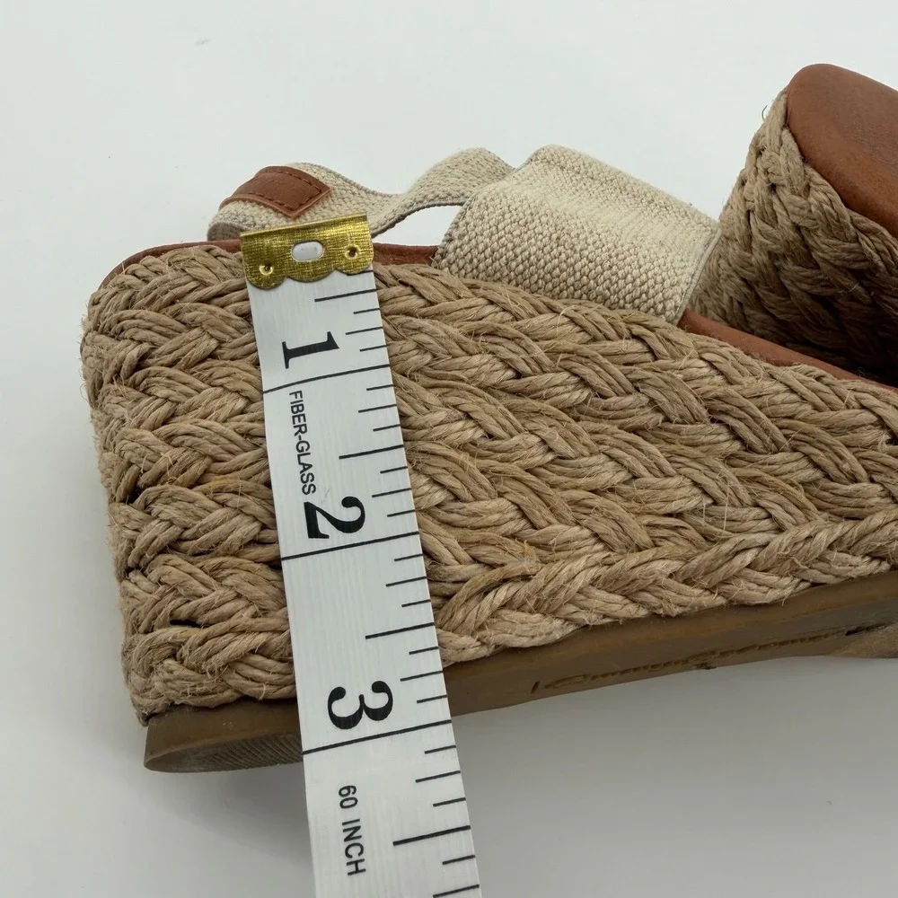 Tommy Bahama‎ Sakura Espadrille Wedge Beige Womens 8.5 M Jute Sandals